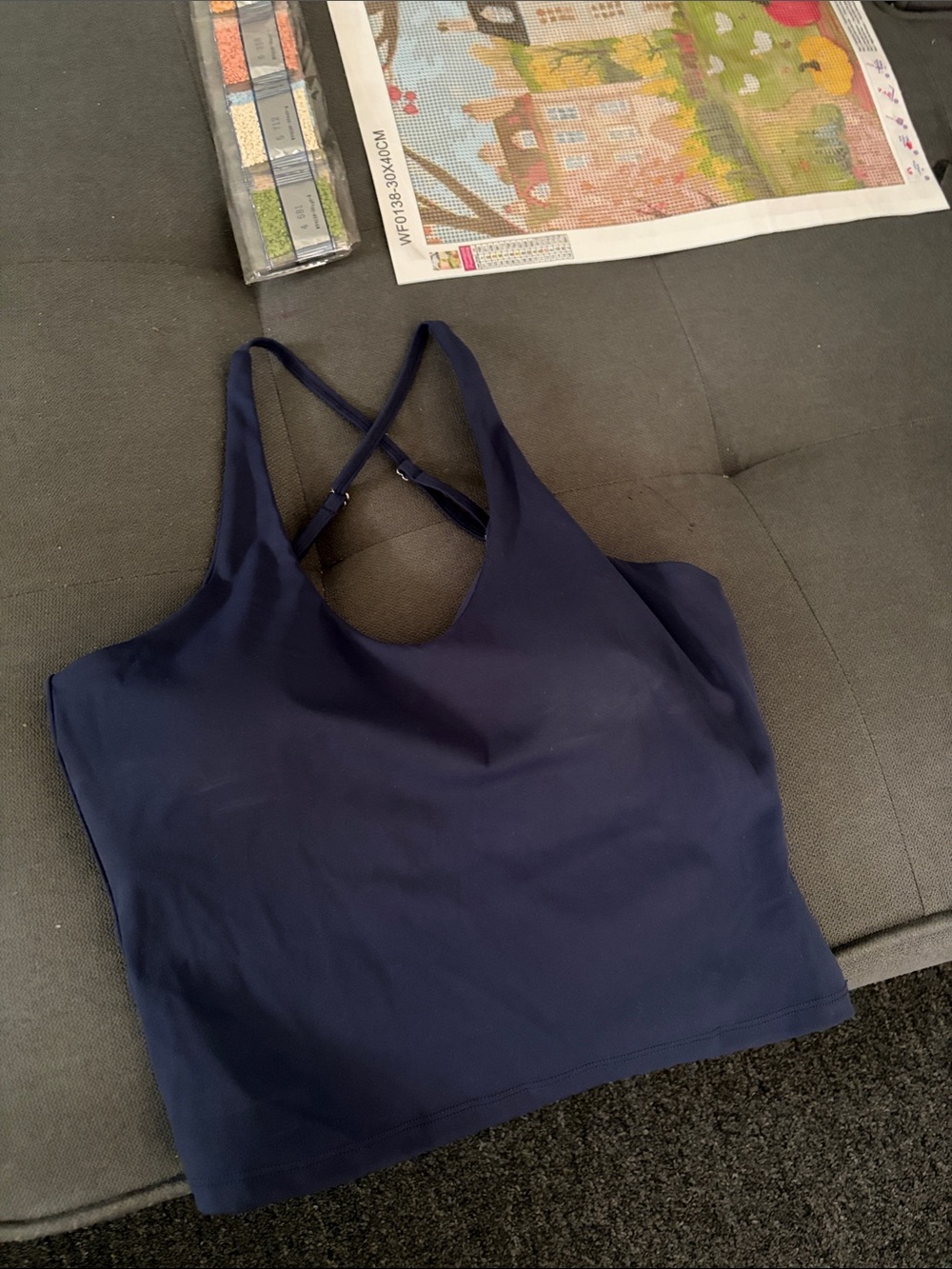 Navy Workout Top M